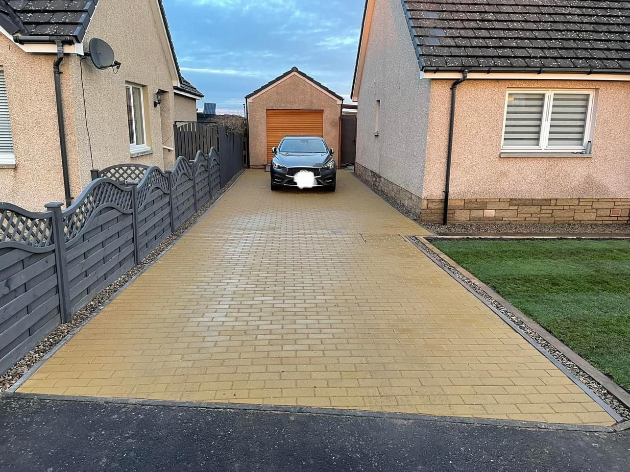 Paved driveway