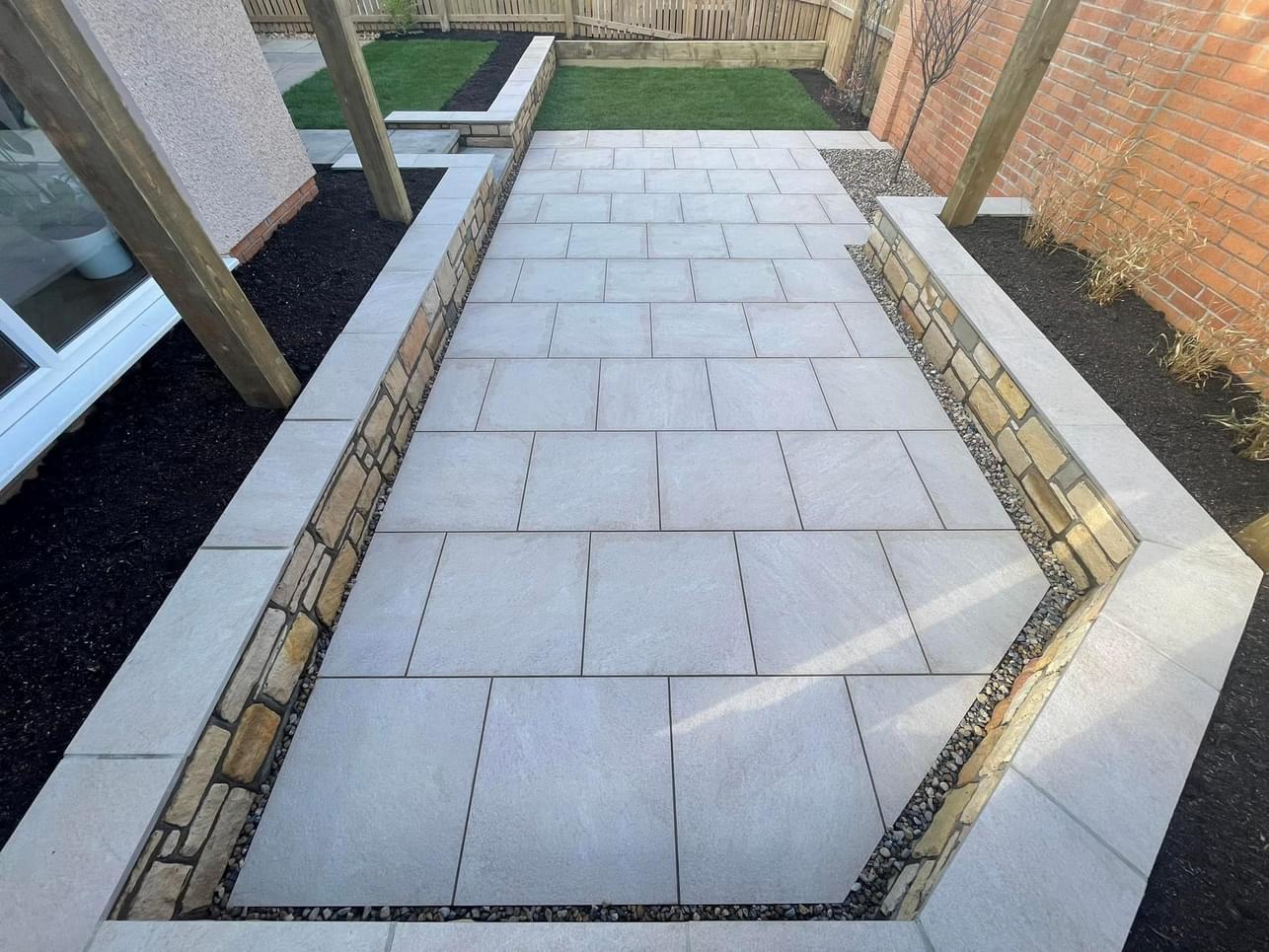 Patio with Planted border